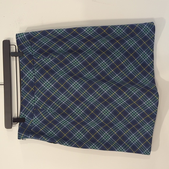 LL Bean Wool Plaid Skirt A-line Blue size 14 Petite - Picture 8 of 12